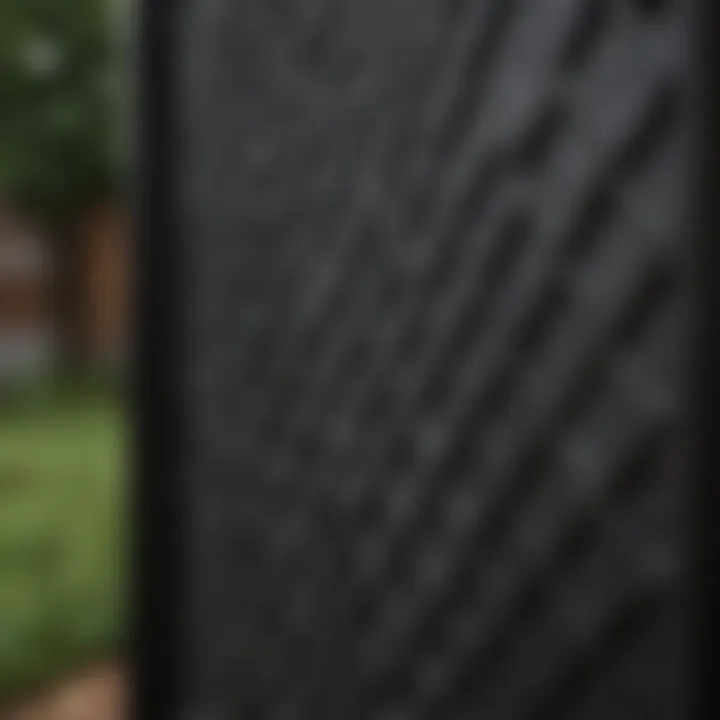 Modern geometric dog fence panel in sleek black design