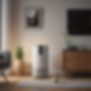 Elegance in Air Purification Sleek and Stylish Air Purifier in Modern Living Room