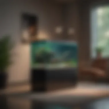 Contemporary Elegance 80-gallon aquarium stand showcasing modern minimalist aesthetics