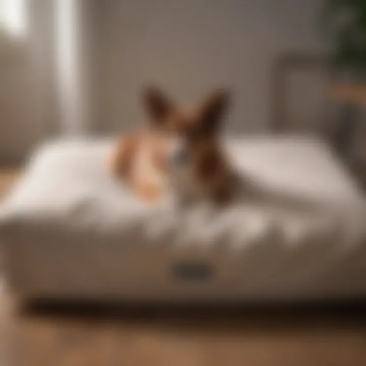 Modern Minimalist Dog Bed Cover in Neutral Tones