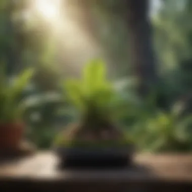 Plants with Antifungal Properties A serene environment showcasing plants known for their antifungal properties.