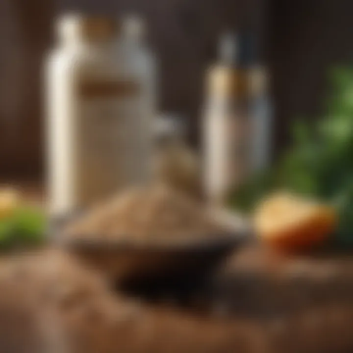 A detailed view of natural ingredients used in home remedies for pets.