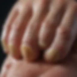 A close-up of a pet's paw with a natural remedy applied.