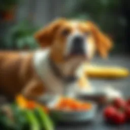 A healthy dog enjoying a nutritious meal