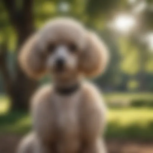 Elegant Poodle in a Park