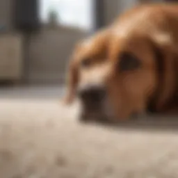 A powerful carpet cleaner in action removing pet stains