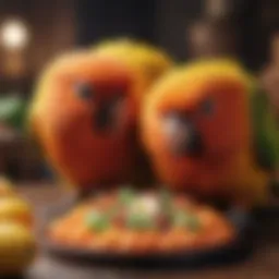 Colorful diet for conures