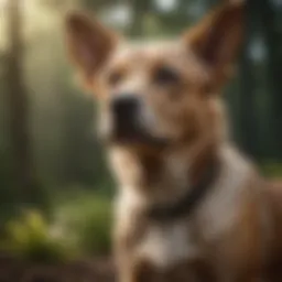Dog with irritated skin due to allergies