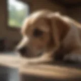 Puppy focusing during training session