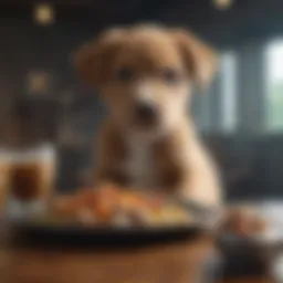 Puppy enjoying a nutritious meal