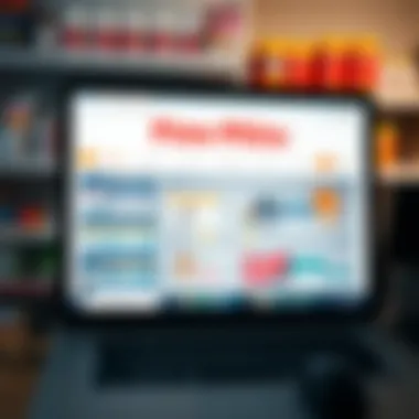 Shopping for Flea Pills Online A computer screen showing an online pharmacy for pet medications