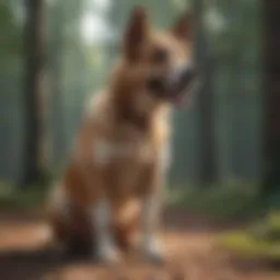 A dog eagerly responding to training commands