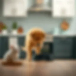 Petco Automatic Dog Feeder in a stylish kitchen setting