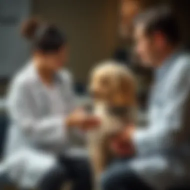 Expert Advice on Shedding Management Veterinarian consulting with a pet owner about shedding