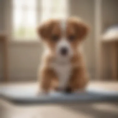 Encouraging Playful Behavior in Training Playful puppy near pee pad