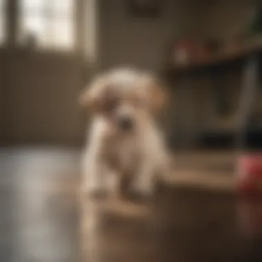 Playful puppy with Safeway Purina Pro Plan