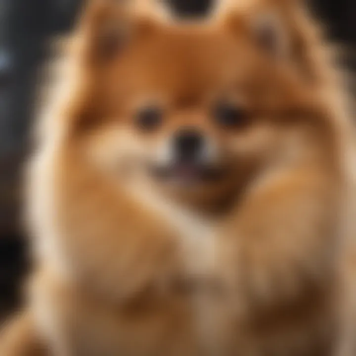 Pomeranian exuding confidence and loyalty in its demeanor