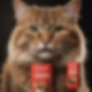 Illustration showcasing positive consumer feedback and reviews on Purina Beyond cat food