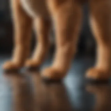 Proper fit of booties on small dog's paws