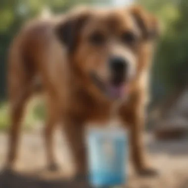 Proper hydration for dogs with diarrhea illustration