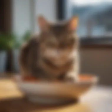 Durable material used in a specialized cat bowl