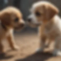 Puppy displaying aggressive behavior