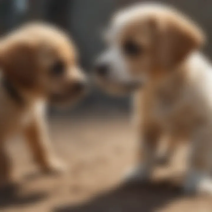 Puppy displaying aggressive behavior