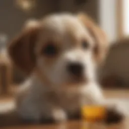 Puppy with balanced gut flora