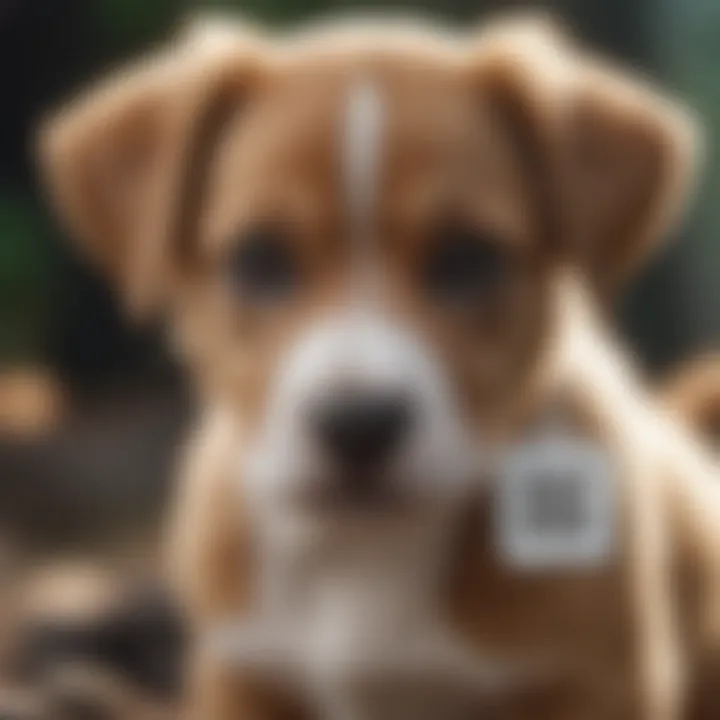 Puppy Identity Tag with QR Code Technology