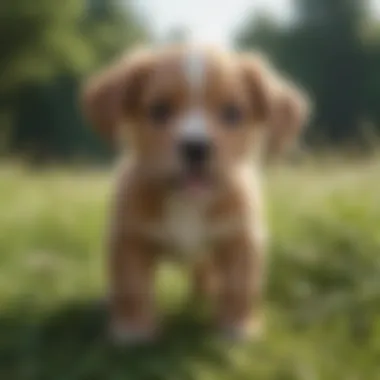 Puppy Playing in Soft Grass