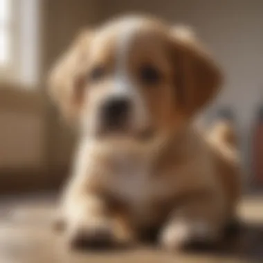 Adorable puppy receiving vaccination