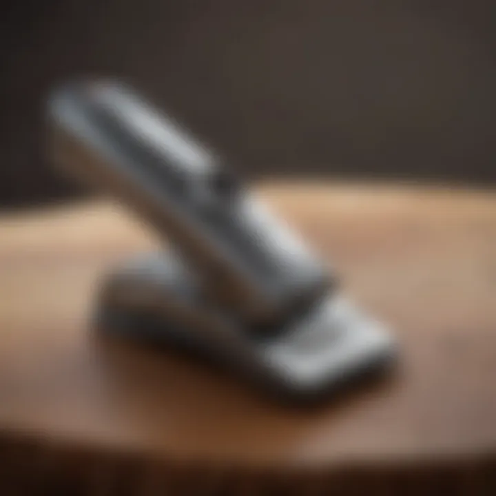 Close-up of a high-quality quiet dog nail clipper showcasing its design and features.