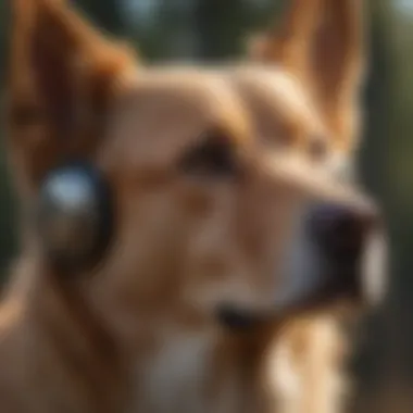 Canine listening attentively with tilted head