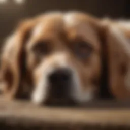 Canine showing lethargy