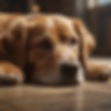 Relaxed Dog After Paw Treatment Dog Relaxing After Paw Care