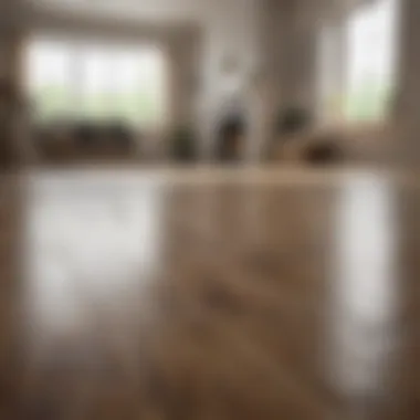 Clean wood floor in a bright room