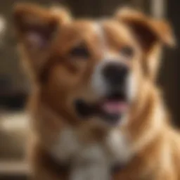 A well-groomed dog with a bright expression