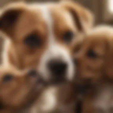 The Bond Between Puppies and Their Mothers A close-up of a puppy with its mother