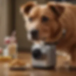 Innovative Dog Camera Dispensing Treats to a Friendly Canine