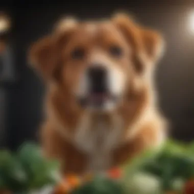 Enhanced Canine Coat Health with Vegetables Happy dog with shiny coat after consuming vegetables