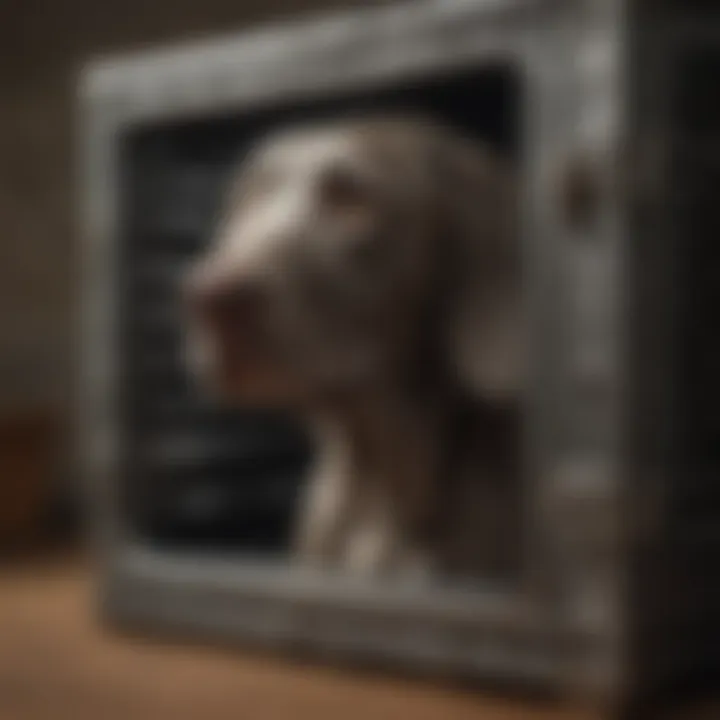 Secure and Safe Crate Setup for Weimaraner