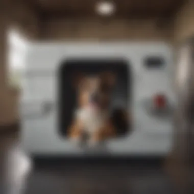 The Importance of Space in a Dog Kennel A spacious kennel with a happy dog resting inside