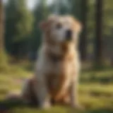 Mature dog outdoors