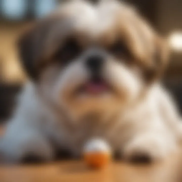 Shih Tzu Playing with Digestive Health Toys