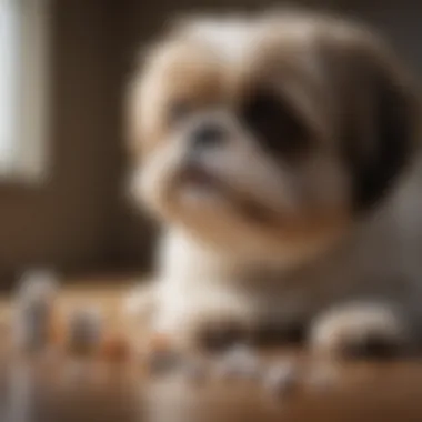 Shih Tzu with medication