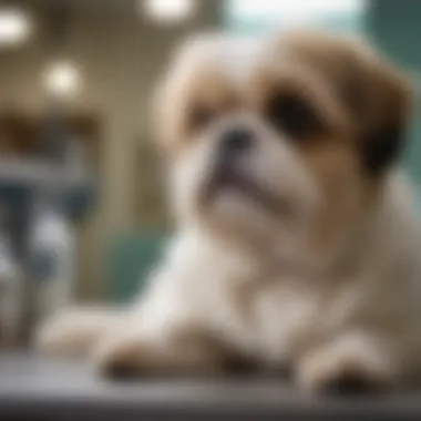 Shih Tzu at the veterinary clinic