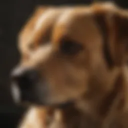 A dog with shiny coat and healthy skin