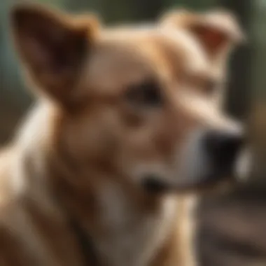 Timid Body Language of a Shy Dog A canine companion showing timid body language