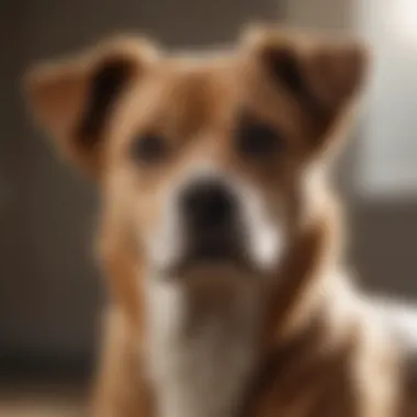 Dog displaying anxious behavior
