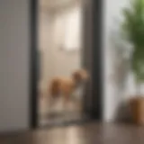 Sleek and Modern Dog Door Design for 8-Foot Sliding Glass Doors